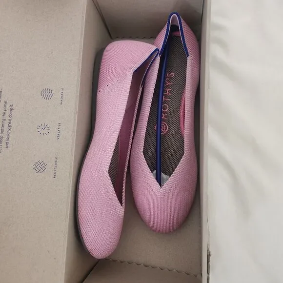 NIB Rothy’s The Daily Round Toe Flat RARE RETIRED COLOR-Size 7-Begonia Pink - Picture 7 of 15